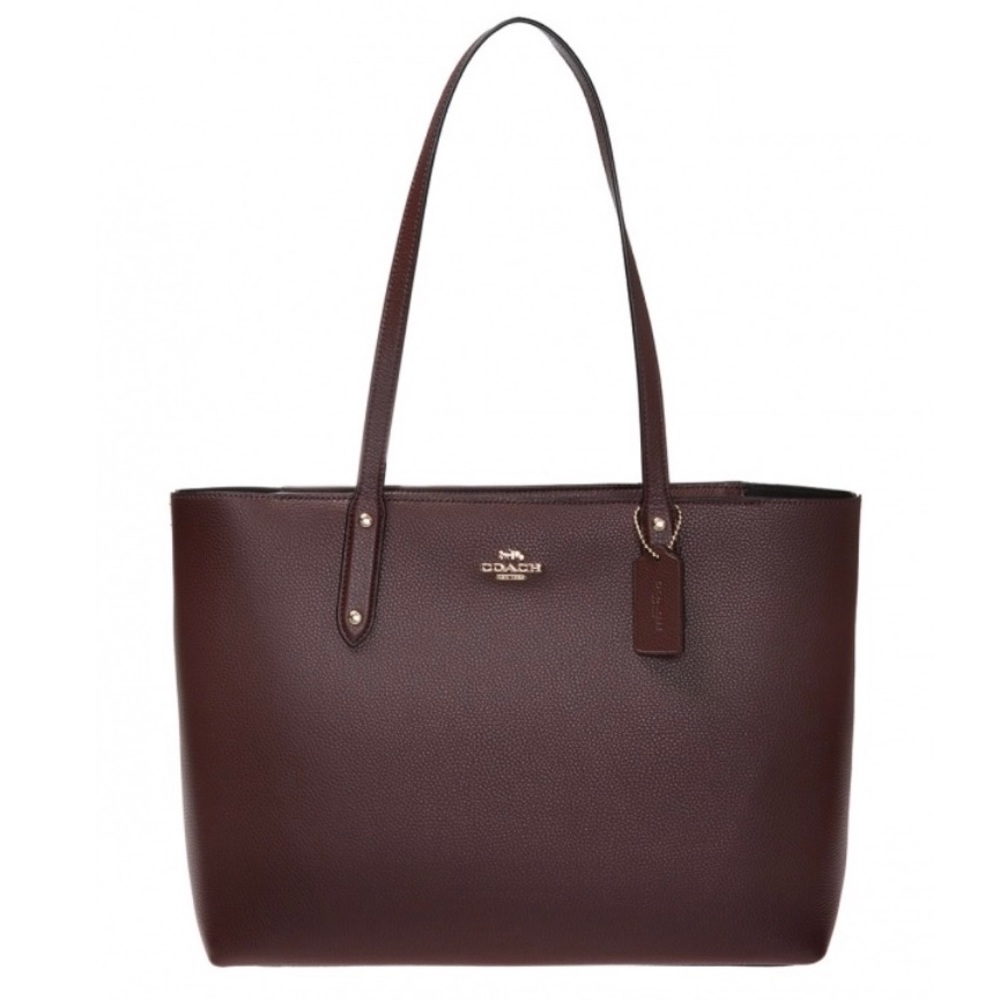 NWT Coach Maroon Zippered Tote Bag New With Tags